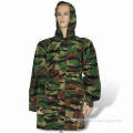 Military Raincoat, Made of 100% Polyester